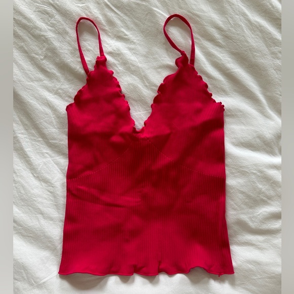 Free People Easy To Love Cami Size XS/S Hot Pink/Red - Picture 1 of 3